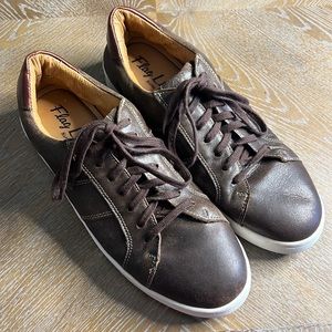 FLAG LTD. NAPPA GLOVE Brown Leather Sneakers 9.5